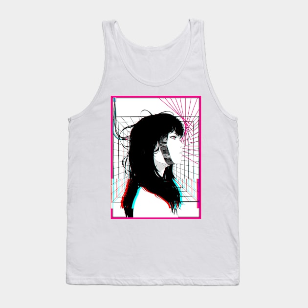 Vaporwave Japanese Cyberpunk Tank Top by OWLvision33